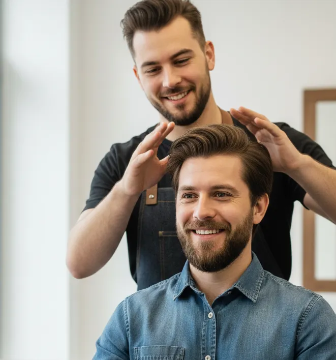 Scab removal and new hair growth phase
